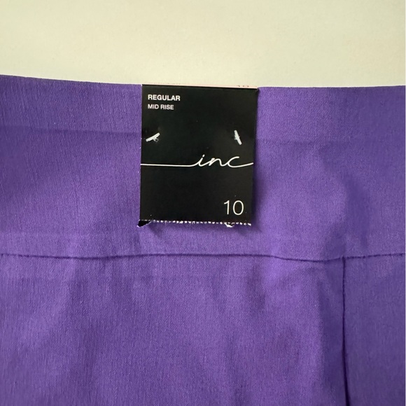 NWT INC International Concepts Purple Lily Mid-Rise Dressy Shorts - Picture 7 of 8